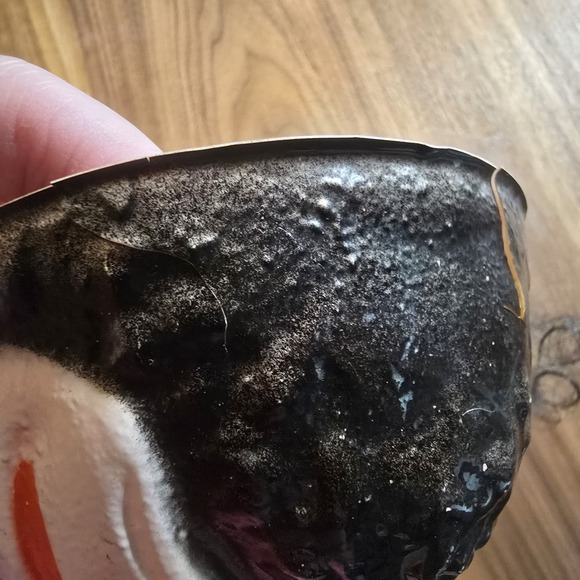 Vintage Ben Cooper Sad Clown Plastic Halloween Mask Black Hair‎ SEE PHOTOS - Picture 9 of 13